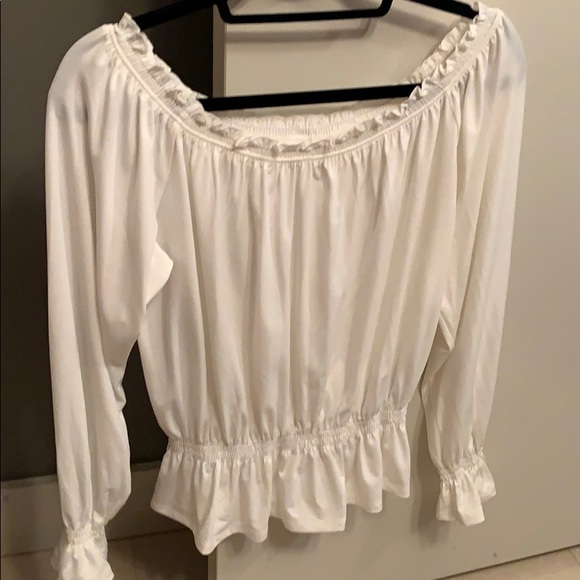 White Off The Shoulder Blouse - Picture 1 of 4